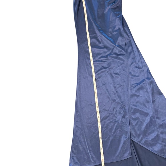 Sadyce Women’s Formal Strappy Dress Side Gather Slit Royal Blue Medium Wedding - Picture 8 of 15